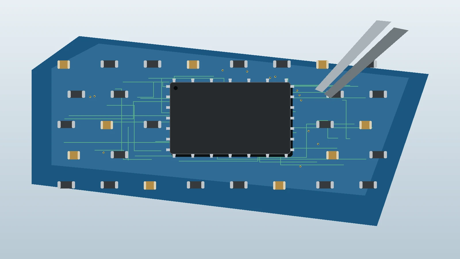 مونتاژ قطعات SMD روی سطح برد مدار چاپی